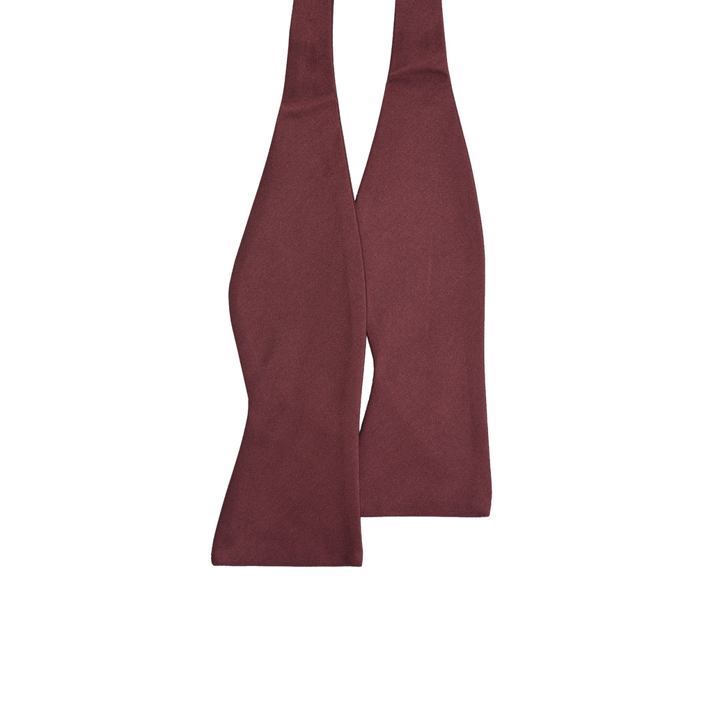 Amidé Hadelin | Large self tie silk bow tie, burgundy