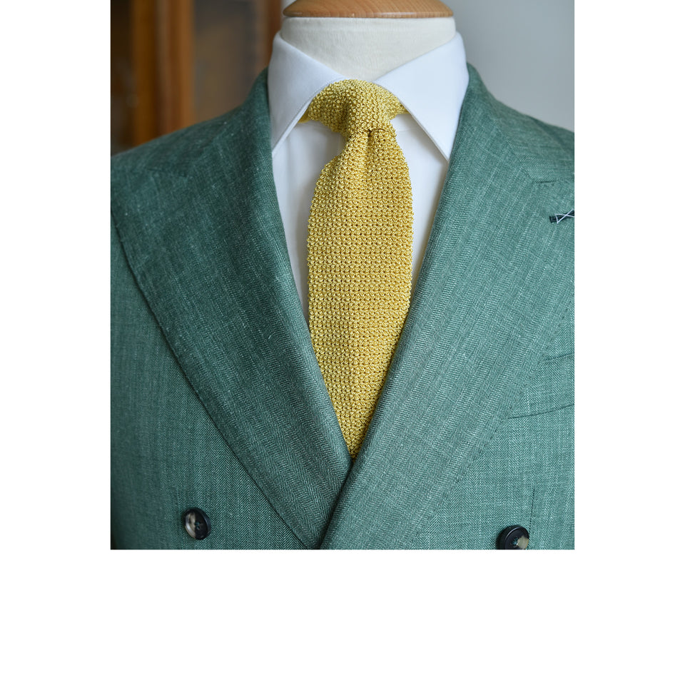 MTO | Orange Label Loro Piana wool/sillk/linen double breasted jacket - green