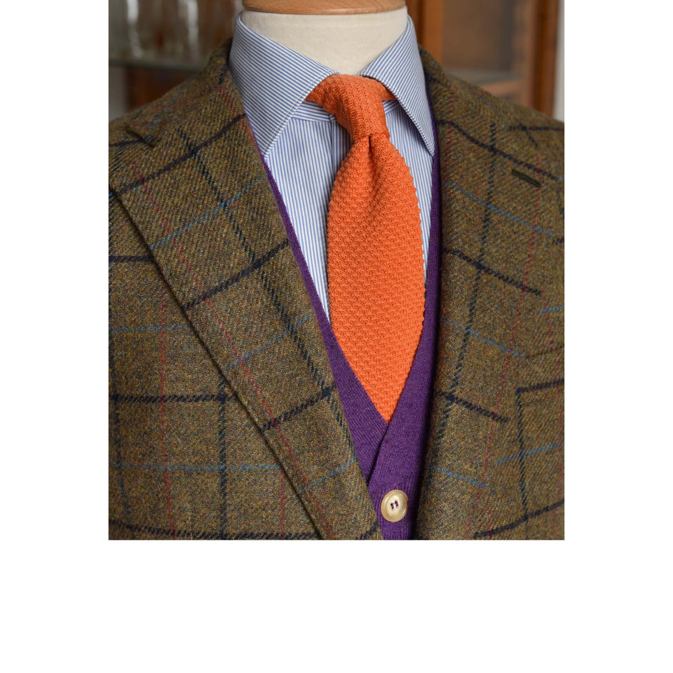 Orange Label | knit wool tie, orange_styled