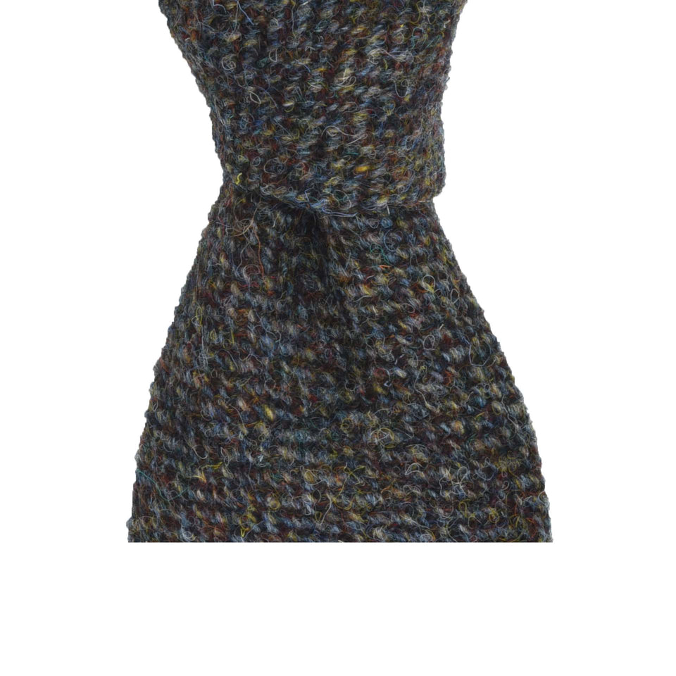 Amidé Hadelin | Harris Tweed tie - Handmade in Italy, multi coloured_knot