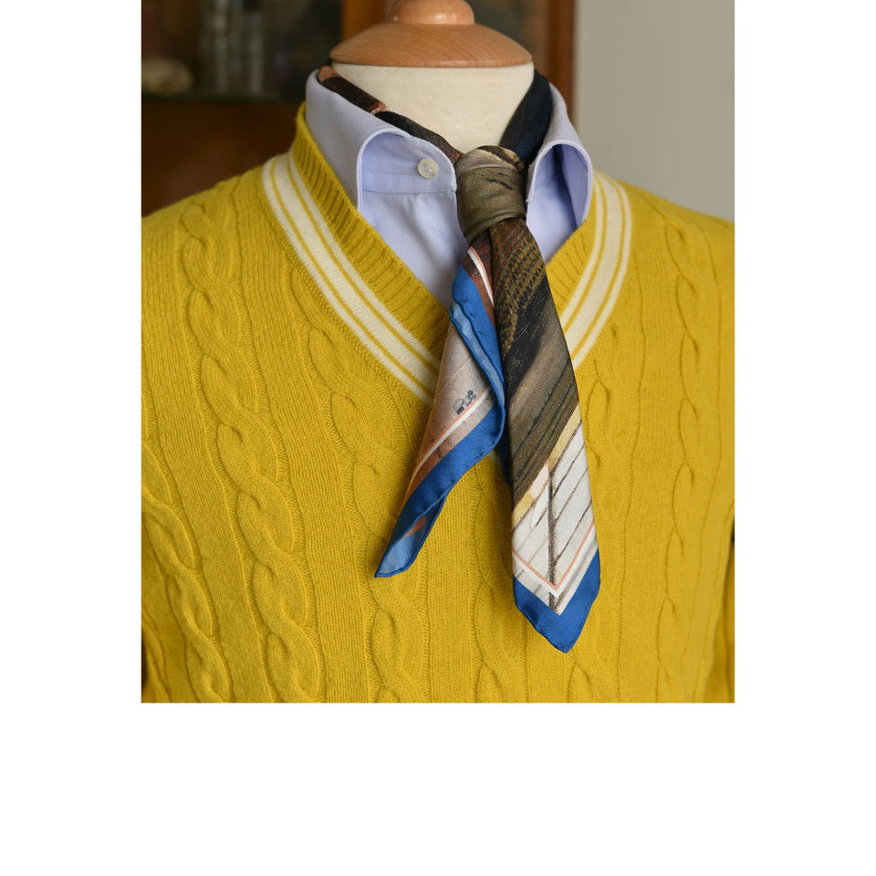 Amidé Hadelin | Johannes Vermeer neckerchief 'The Milkmaid'_styled knot