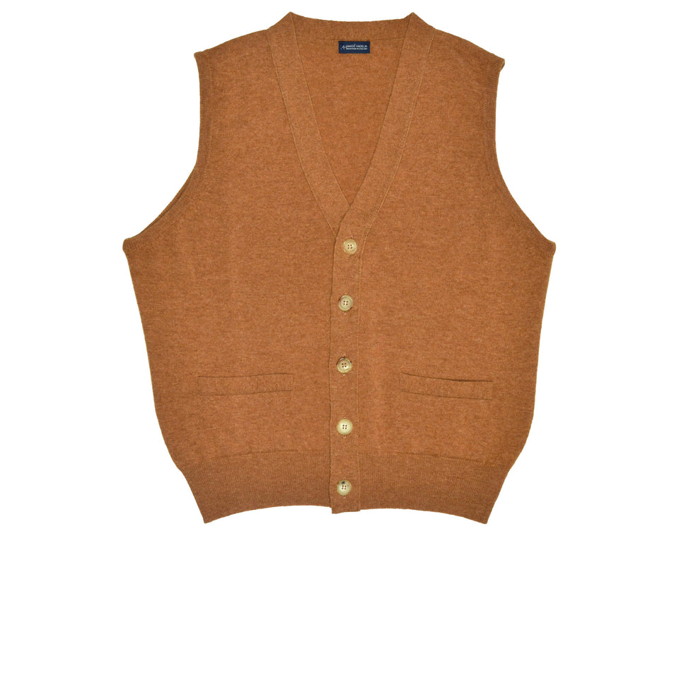 Super Geelong sleeveless cardigan - antelope beige_full