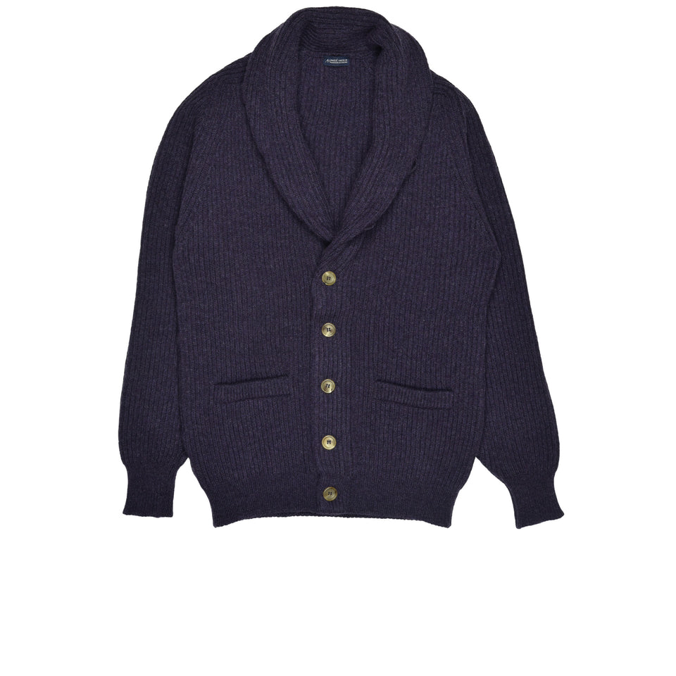 Amidé Hadelin | Geelong shawl collar cardigan - purple_full