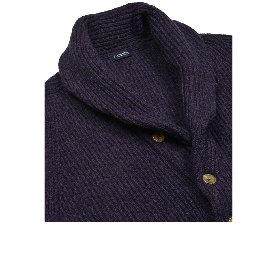 Amidé Hadelin | Geelong shawl collar cardigan - purple_shawl