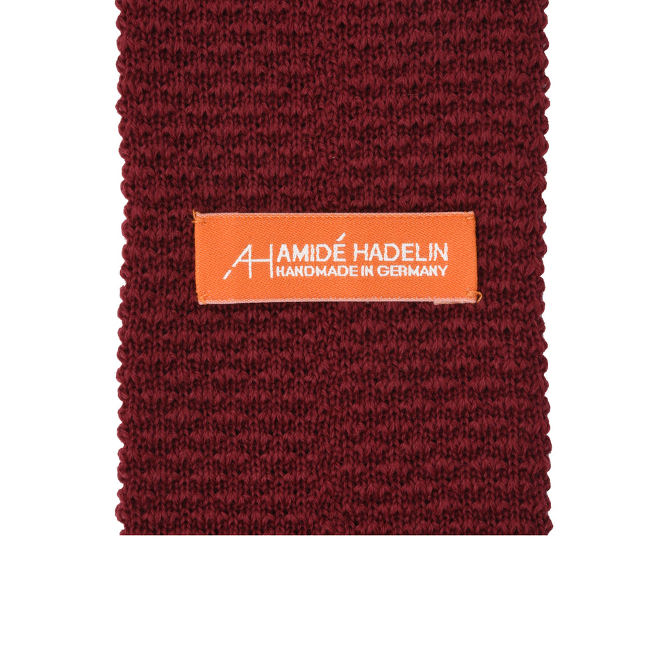 Orange Label | knit wool tie, red_back