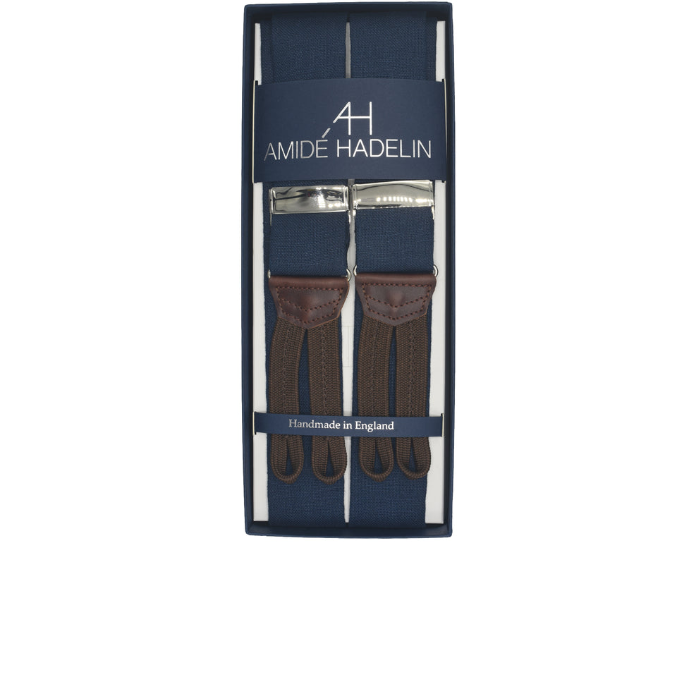 Amidé Hadelin | Irish linen braces - indigo_full