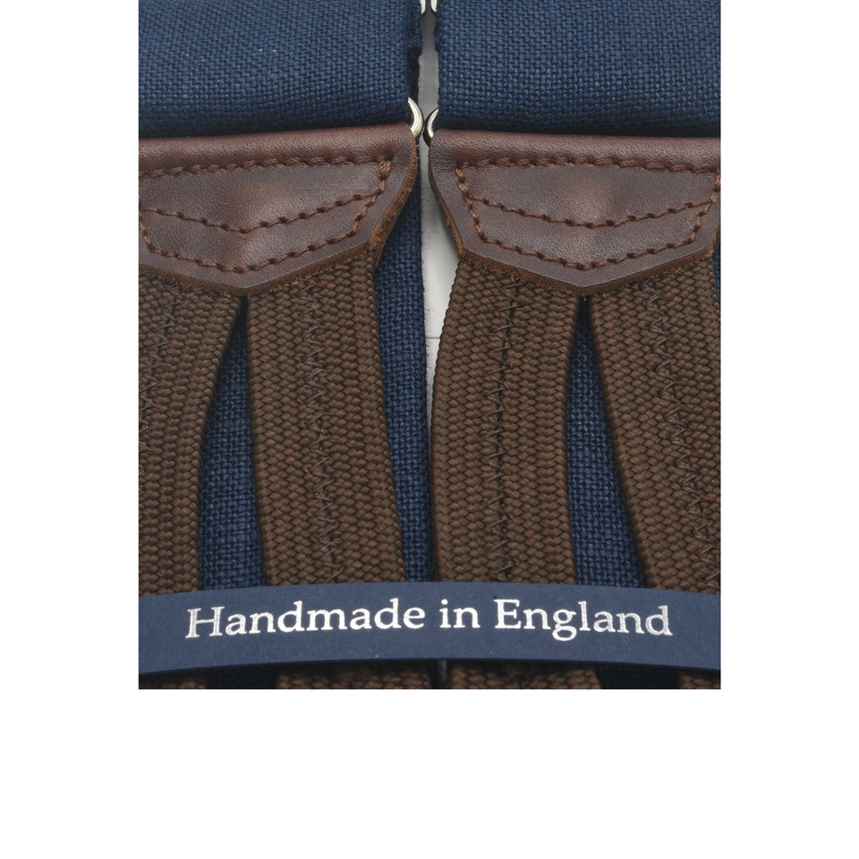 Amidé Hadelin | Irish linen braces - indigo_detail