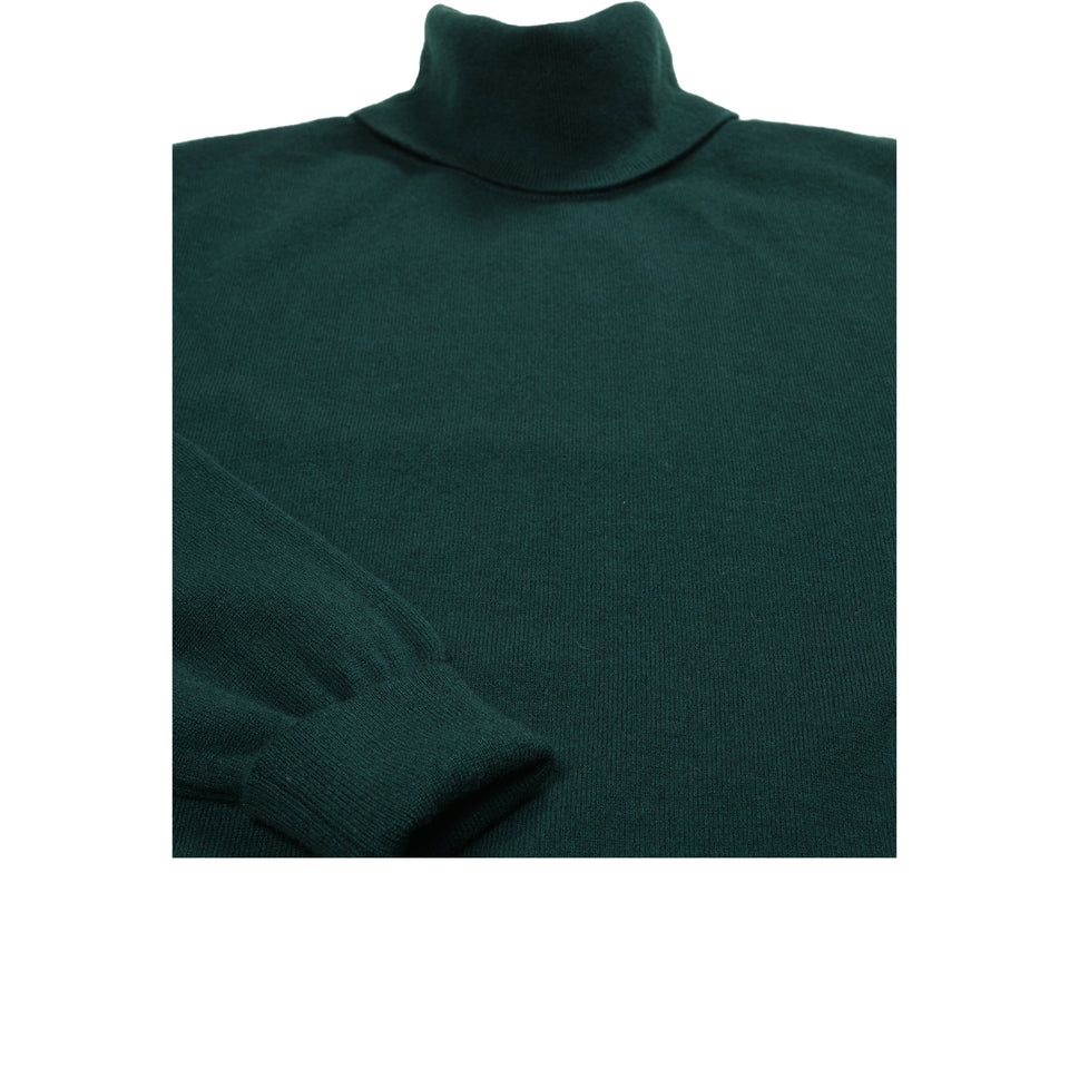 Amidé Hadelin | Cashmere roll neck jumper - dark green_cuff