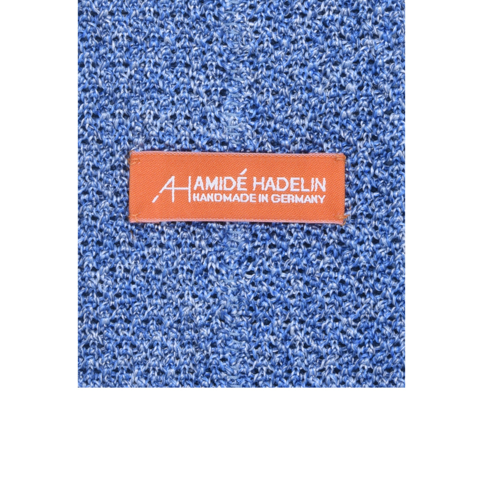 Orange Label | knit silk tie, light blue melange_label